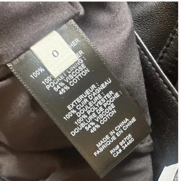 REBECCA TAYLOR 100% Real Lambskin Leather Crop Pants in Black - Picture 10 of 10